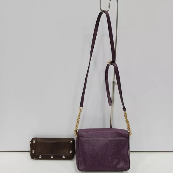 Michael Kors  Leather Purple Purse Wallet Christmas Hoildays - Picture 1 of 4
